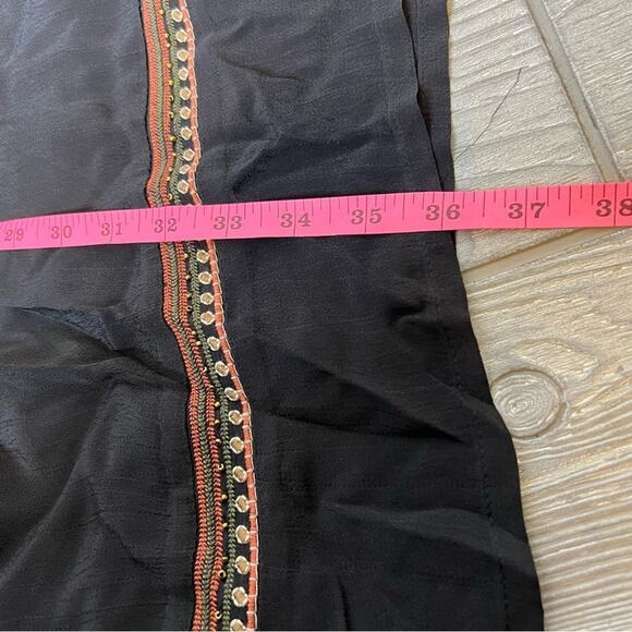 Twelfth street Cynthia Vincent embroidered drawstring kaftan dress boho sz M - Picture 4 of 9